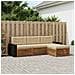 Set di divani da esterno 4 pcs Naturale e Beige Poliestere - Foto miniatura 2