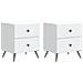 Armadio da Notte con cassetto 2 pcs Bianco 43 x 34,5 x 47,5 cm - Foto miniatura 1