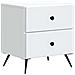 Armadio da Notte con cassetto 2 pcs Bianco 43 x 34,5 x 47,5 cm - Foto miniatura 3