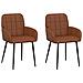 Sedie da pranzo 2 pcs Similpelle Marrone 57 x 50 x 85 cm - Foto miniatura 1