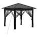 Gazebo con 4 Pareti 2,6 x 2,6 m Grigio chiaro e Antracite - Foto miniatura 1