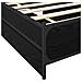 Struttura letto con testata con ruota Rovere Nero 80 x 200 cm - Foto miniatura 9