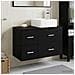 Set di mobili per il bagno 2 pz Rovere Nero - Foto miniatura 2