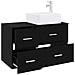 Set di mobili per il bagno 2 pz Rovere Nero - Foto miniatura 8