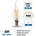 Lampadine Led E14 4w Filamento Candela Fiamma Colpo Di Vento Luce Calda 2700k Vt-1997 4302 - Foto miniatura 1