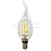 Lampadine Led E14 4w Filamento Candela Fiamma Colpo Di Vento Luce Calda 2700k Vt-1997 4302 - Foto miniatura 5
