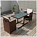 7 Pz Set Mobili Da Giardino In Polyrattan Marrone - Foto miniatura 1