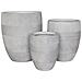 Vasi Per Piante Rotondi Da Interno Ed Esterno Set Da 3 Dimensioni Moderni Vaso Di Design In Resina Colore Taupe, G. 43,5x43,5x50 / m. 35,5x35,5x41 / p. 27x27x32 - Foto miniatura 1