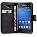 Custodia Compatibile Con Samsung Galaxy Star Pro In Nero Carbone - Coperchio Protettiva Con Chiusura Magnetica, Funzione Stand E Tasca Per Le Carte - Foto miniatura 10