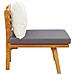 Sedia da Giardino con Cuscini in Legno Massello di Acacia - Foto miniatura 4