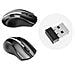 Art Wireless Mouse Wireless Cordless Optical 3-pulsante Del Mouse Usb Compatibile Con Laptop, Notebook, Pc, Computer Di Nero / Argento - Foto miniatura 2