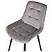 Set Di 2 Sedie Da Pranzo In Velluto Grigio Melrose - Foto miniatura 13