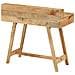 Scrivania 100x45x90 cm in Legno Massello di Mango Grezzo - Foto miniatura 7
