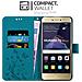 Cadorabo Custodia Compatibile Con Huawei P8 Lite 2017 In Blu Fiore - Coperchio Protettivo In Design Floreale Con Chiusura Magnetica, Funzione Stand E Slot Per Carte - Foto miniatura 3