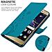 Cadorabo Custodia Compatibile Con Huawei P8 Lite 2017 In Blu Fiore - Coperchio Protettivo In Design Floreale Con Chiusura Magnetica, Funzione Stand E Slot Per Carte - Foto miniatura 5