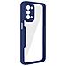Cover Oppo A54 5g / A74 5g Retro Plexiglass Fronte Polimero Bordo Blu - Foto miniatura 2