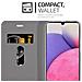 Custodia Compatibile Con Samsung Galaxy A33 5g In Grigio Chiaro Marrone - Coperchio Protettiva Con Chiusura Magnetica, Funzione Stand E Tasca Per Le Carte - Foto miniatura 3