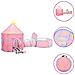 Tenda Da Gioco Per Bambini Rosa Con 250 Palline 301x120x128 Cm - Foto miniatura 1