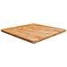 Piano Tavolo Quadrato Marrone Chiaro 90x90x4cm Rovere Trattato - Foto miniatura 1