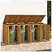 Copribidone Quadruplo 210x89x117 Cm In Legno Massello Di Acacia - Foto miniatura 1