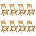 Sedie Da Giardino Pieghevoli 8pz 47x62x90cm Legno Massello Teak - Foto miniatura 2