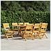 Sedie Da Giardino Pieghevoli 8pz 47x62x90cm Legno Massello Teak - Foto miniatura 1
