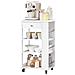 Mobiletto Cucina Salvaspazio Carrello Cucina Con Cassetti Credenza Soggiorno Moderno Con Ruote Mobile Dispensa L50*p37*a86 Cm Fkw12-ii-w Sobuy - Foto miniatura 1