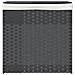 Cesto Portabiancheria 2 Sezioni Grigio 53x35x57 Cm Polyrattan - Foto miniatura 3