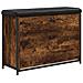 Panca Portascarpe Cassetto Ribaltabile Rovere Fumo 82x32x56cm - Foto miniatura 2