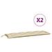 Cuscini Panca Da Giardino 2pz Beige 150x50x7 Cm Tessuto Oxford - Foto miniatura 2