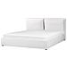 Letto Matrimoniale Contenitore Velluto Bianco Crema 180 X 200 Cm Bajonna - Foto miniatura 4