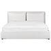 Letto Matrimoniale Contenitore Velluto Bianco Crema 180 X 200 Cm Bajonna - Foto miniatura 7