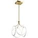 Lampadario Industrial Nordico Ciri Alluminio Bianco Oro Champagne Led 45w 3000k - Foto miniatura 1