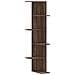 Scaffale Angolare Muro Rovere Marrone 36,5x36,5x140 Cm Legno - Foto miniatura 2