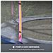 Rete Di Protezione Per Trampolini A 6 Pali Con Ingresso Con Cerniera, In Pe, Ø305x180 Cm, Nero E Rosa - Foto miniatura 3