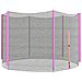 Rete Di Protezione Per Trampolini A 6 Pali Con Ingresso Con Cerniera, In Pe, Ø305x180 Cm, Nero E Rosa - Foto miniatura 1