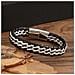 Bracciale Da Uomo Con Polsino In Pelle Pu Intrecciata - Foto miniatura 2