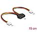 66611 - Power Sata 15 Pin St.> 2x Floppy 4 Bu. 15 Cm - Digital /daten - 0,15 M (66611) - Foto miniatura 1