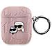 Custodia Per Airpods 1/2 Con Motivo Karl E Choupette In Rilievo, Rosa - Foto miniatura 1