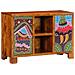 Credenza Multicolore 90x35x60 in Legno Massello di Acacia - Foto miniatura 1