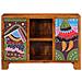 Credenza Multicolore 90x35x60 in Legno Massello di Acacia - Foto miniatura 7