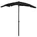 Ombrellone Da Giardino Con Palo 200x130 Cm Nero - Foto miniatura 2