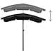 Ombrellone Da Giardino Con Palo 200x130 Cm Nero - Foto miniatura 4
