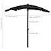 Ombrellone Da Giardino Con Palo 200x130 Cm Nero - Foto miniatura 6