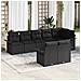 Set divani da giardino 8 pezzi con cuscini Nero Polyrattan - Foto miniatura 2