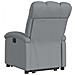 Poltrona Reclinante Alzapersona Elettrica Grigio Chiaro Tessuto - Foto miniatura 4
