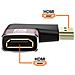 Adattatore Video 8k Uhd Hdmi Femmina Verso Hdmi Maschio Curvo A Sinistra, Nero - Foto miniatura 6
