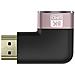 Adattatore Video 8k Uhd Hdmi Femmina Verso Hdmi Maschio Curvo A Sinistra, Nero - Foto miniatura 5
