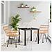 Set da Pranzo per Giardino 3 pcs Marrone Poly Rattan - Foto miniatura 2