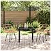 Set da Pranzo per Giardino 3 pcs Marrone Poly Rattan - Foto miniatura 4
